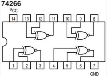 Datasheet Compuerta lógica XNOR (Circuito Integrado SN74LS266) 74266 74LS266