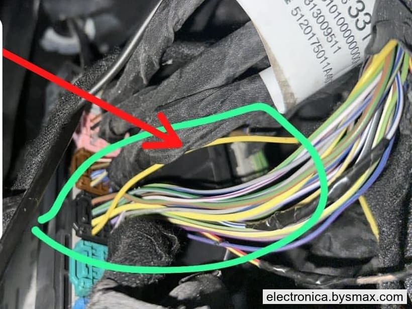 Paso 1: CORTE A LA BCM, CABLE COLOR AMARILLO EN CONECTOR N