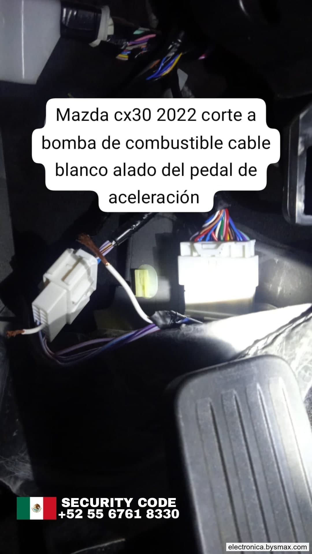 Paso 1: CORTE A LA BOMBA, CABLE COLOR BLANCO UBICADO JUNTO
