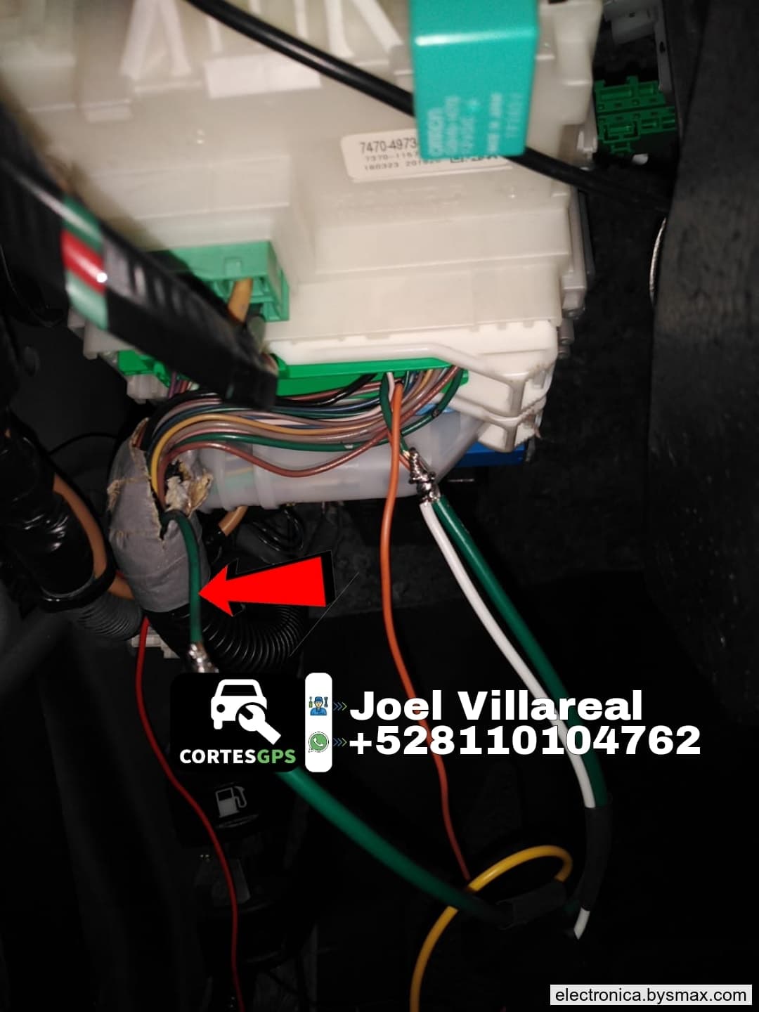 Paso 1: CORTE A LA BOMBA, CABLE COLOR VERDE UBICADO EN LA 
