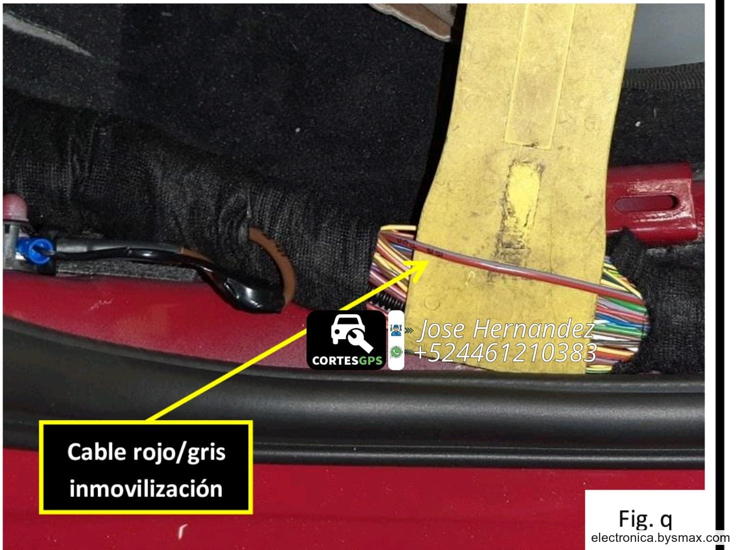 Paso 1: CORTE A LA BOMBA, CABLE COLOR ROJO CON FRANJA GRIS