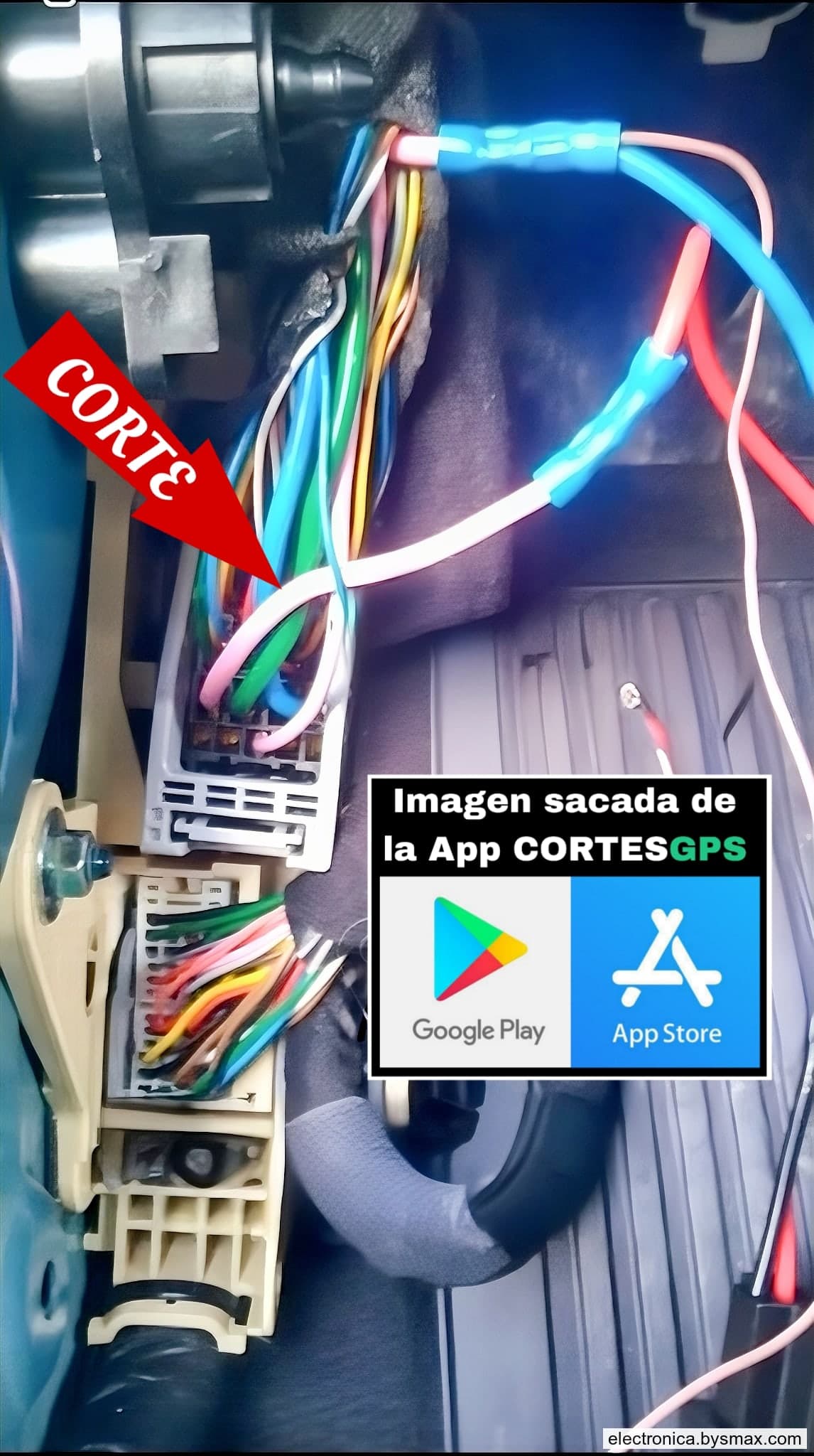 Paso 1: CORTE Q IGNICION, CABLE COLOR ROSADO UBICADO POR E