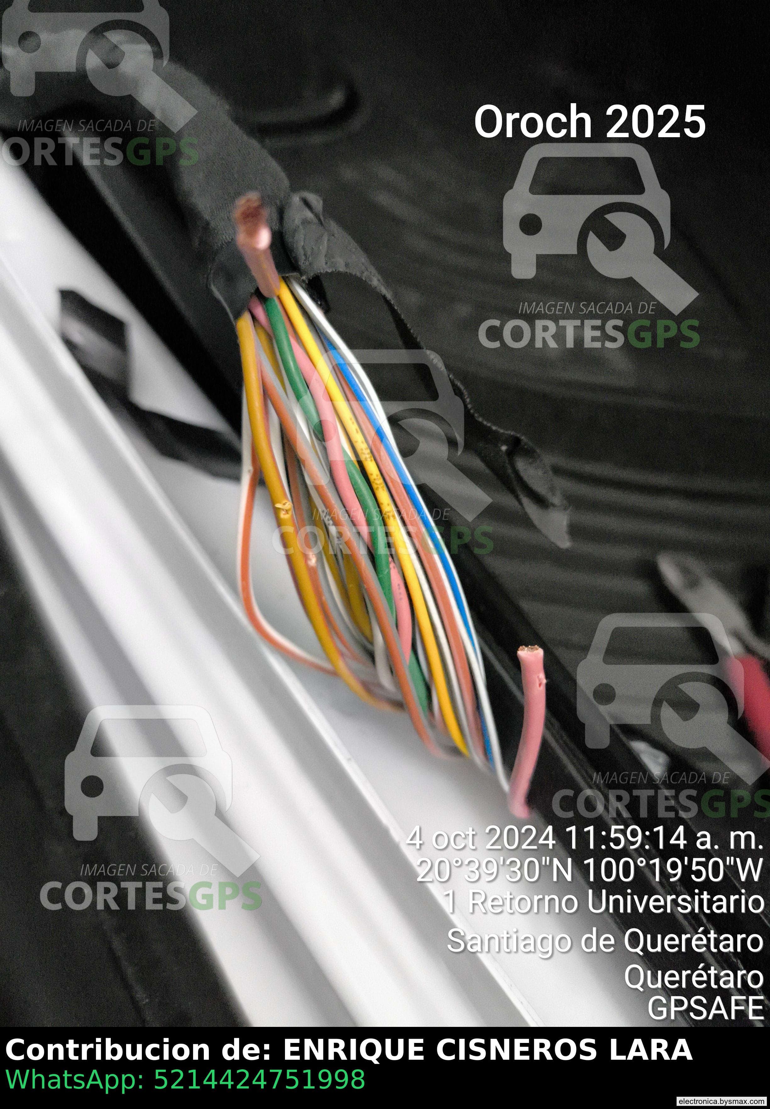 Paso 1: CORTE BOMBA DE COMBUSTIBLE, CABLE COLOR ROSA LADO 