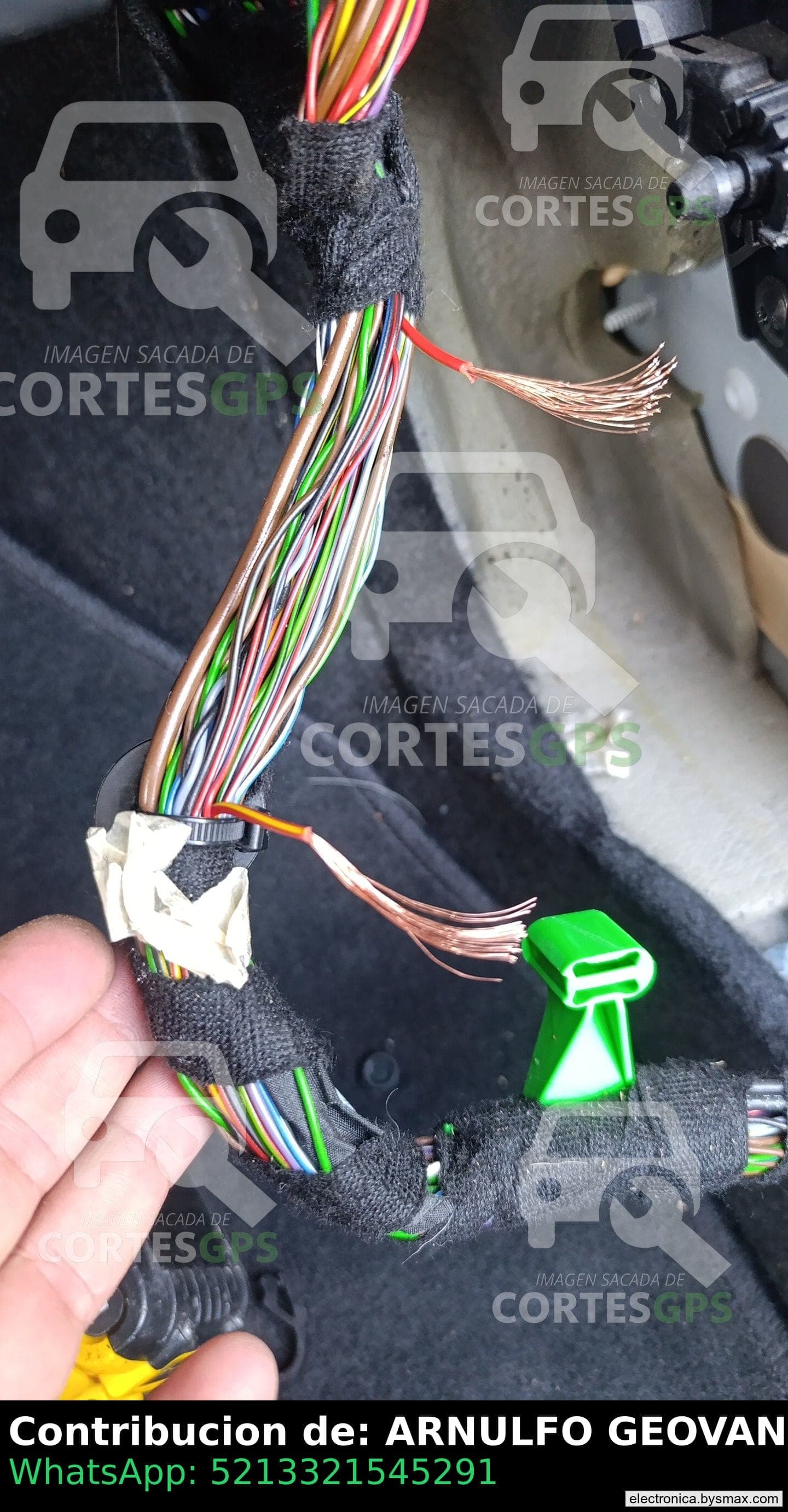 Paso 1: CORTE A BOMBA, CABLE ROJO LÍNEA AMARILLA SE UBICA 