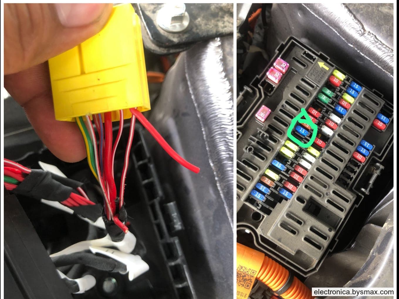 Paso 1: CORTE A IGNICION, CABLE COLOR ROJO UBICADO EN LA F