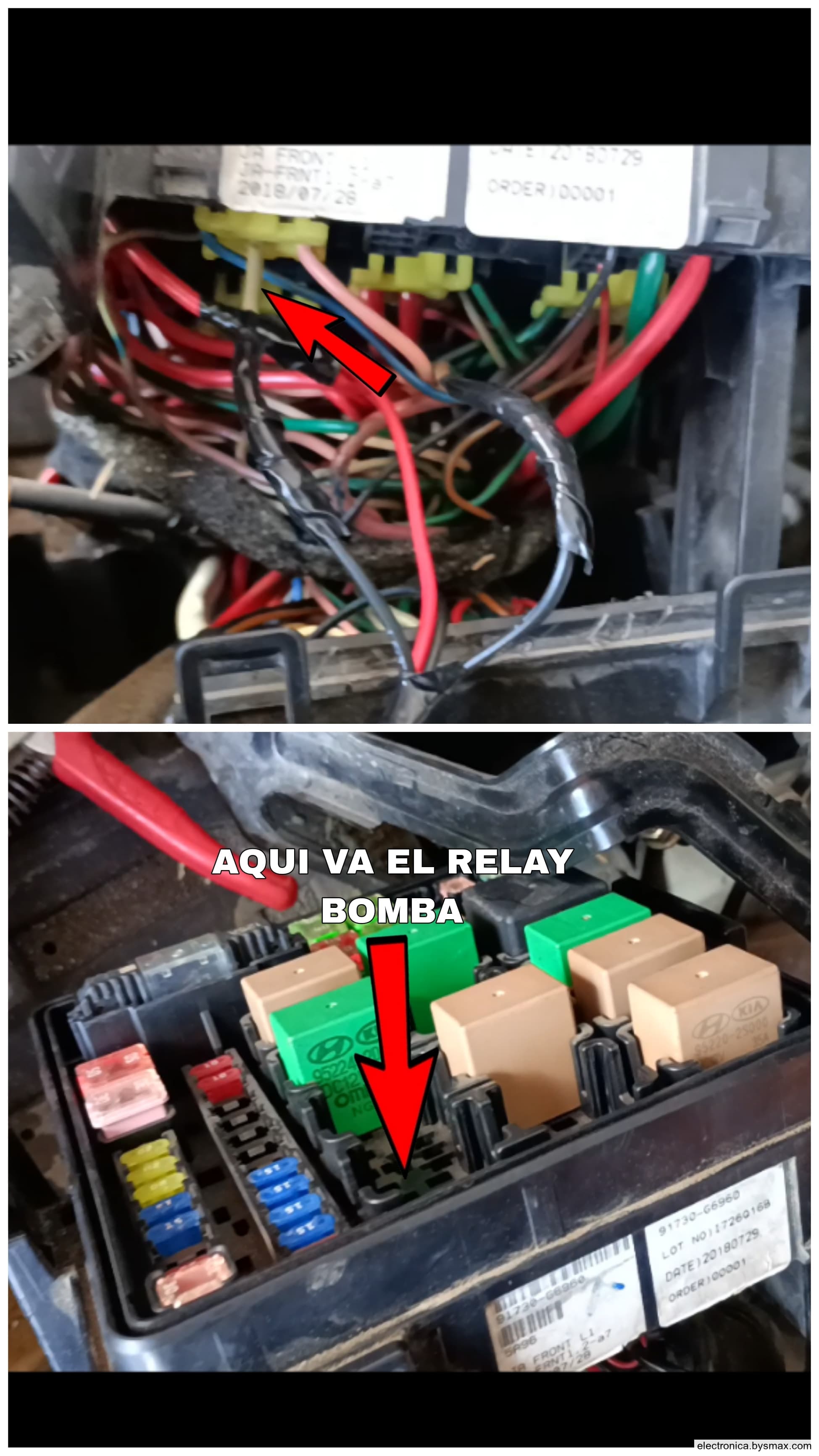 Paso 1: CORTE A LA BOMBA  CABLE COLOR CREMA UBICADO EN LA 