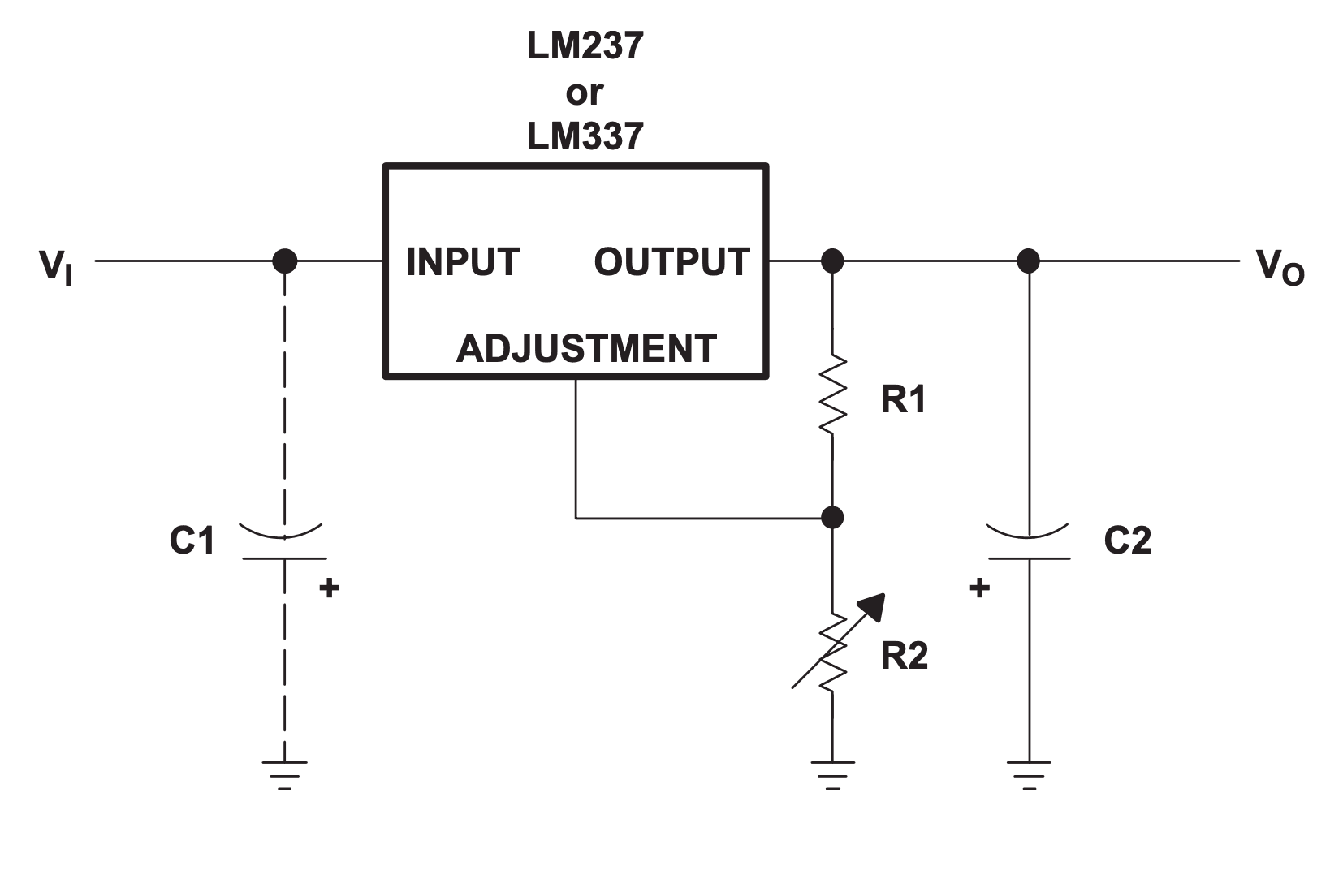 Simplified Schematic LM237 and LM337