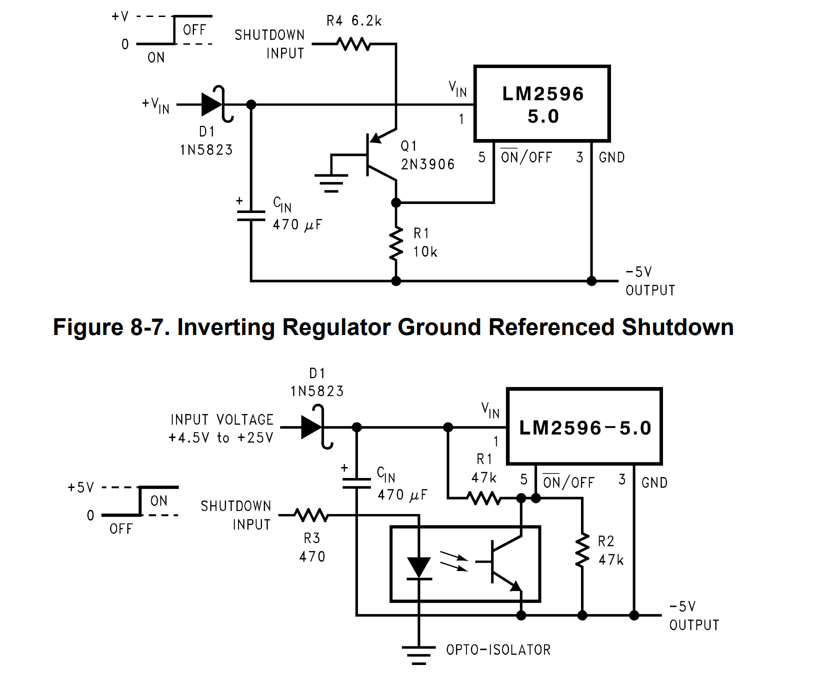 Inverting Regulator Shutdown Methods