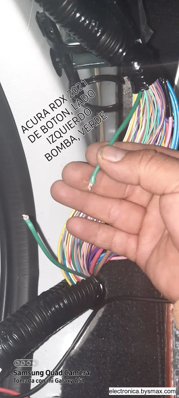 Paso 1: Tipo de Corte: Bomba Color del Cable: VERDE Ubic