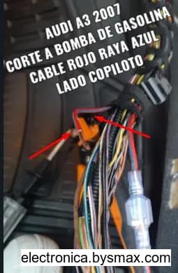 Paso 1: Tipo de Corte: Bomba Color del Cable: ROJO/AZUL