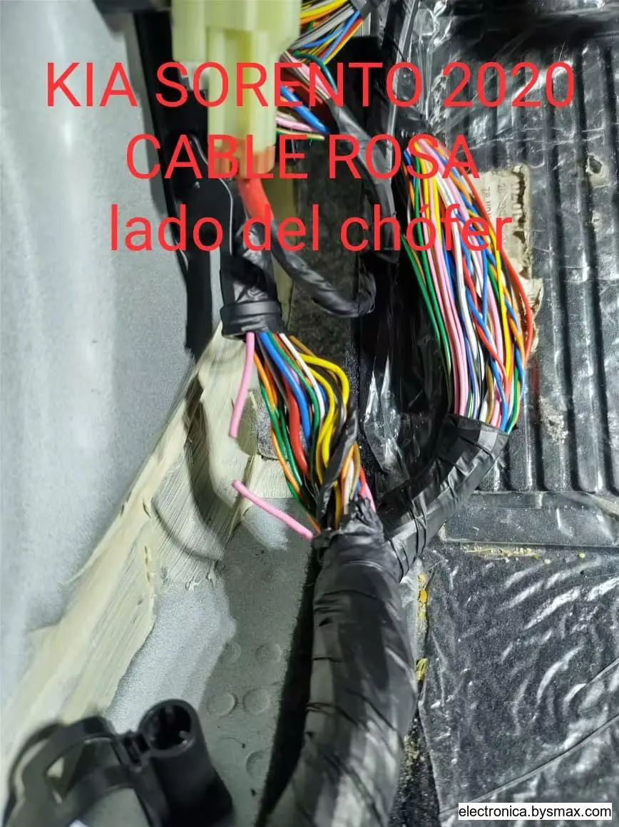 Paso 1: Cable Rosa del lado del chofer