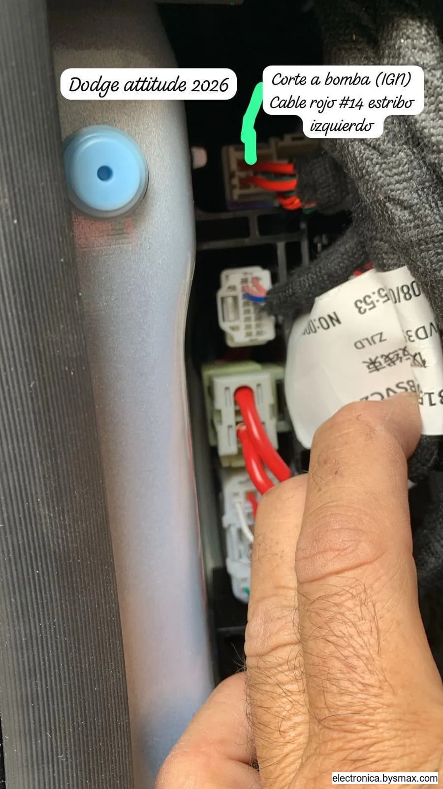 Paso 1: Corte a bomba de gasolina, se comporta como ignici