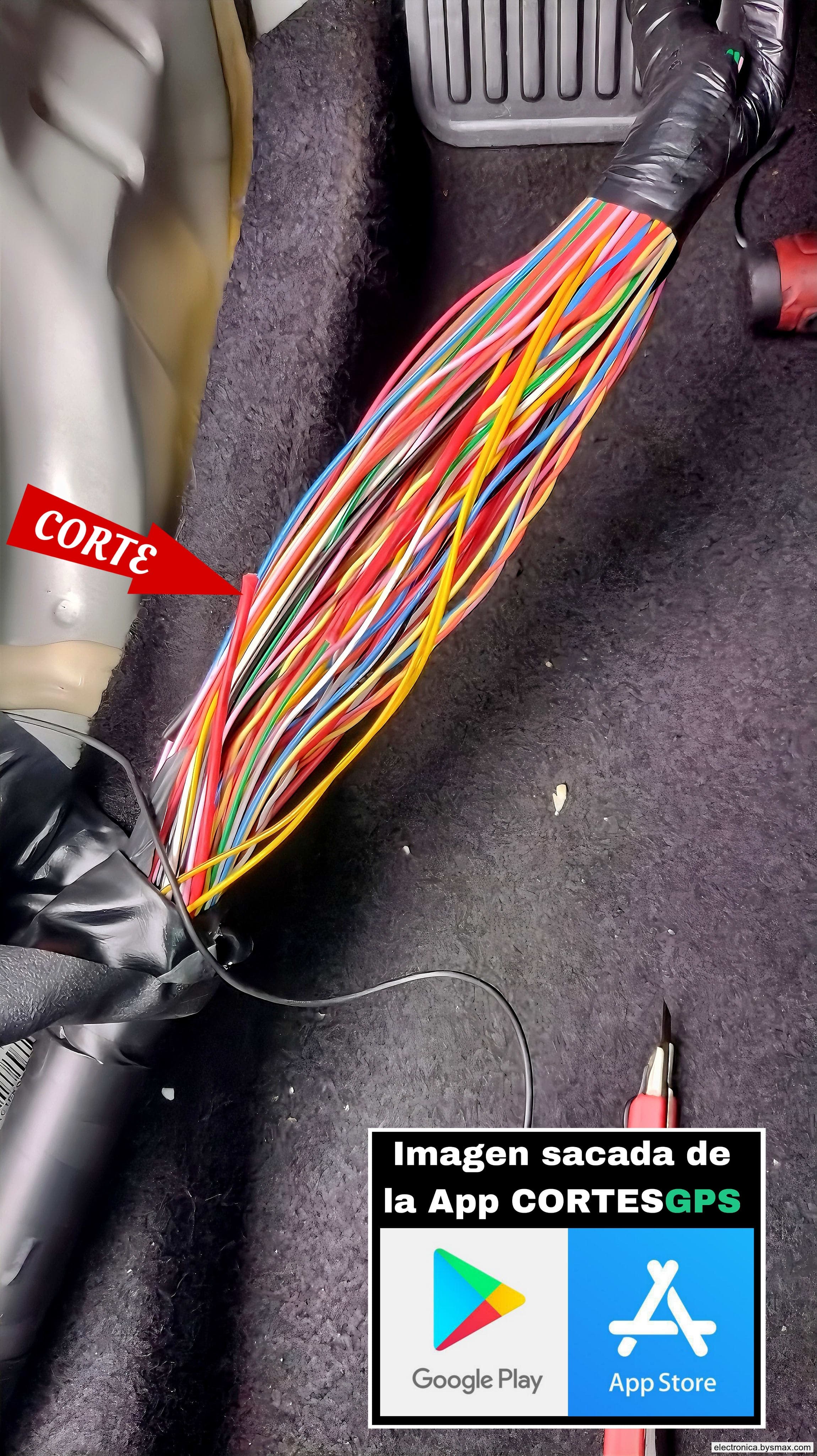 Paso 1: CORTE A LA BOMBA, CABLE COLOR ROJO UBICADO EN EL E