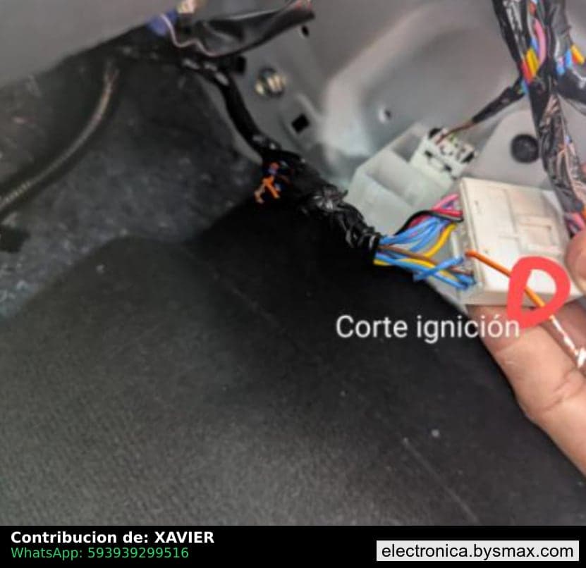 Paso 1: CORTE DE CORRIENTE, CABLE NARANJA UBICADO EN EL CO