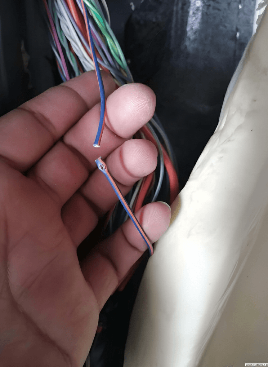 Paso 1: CORTE A LA BOMBA, CABLE COLOR GRIS UBICADO EN EL E
